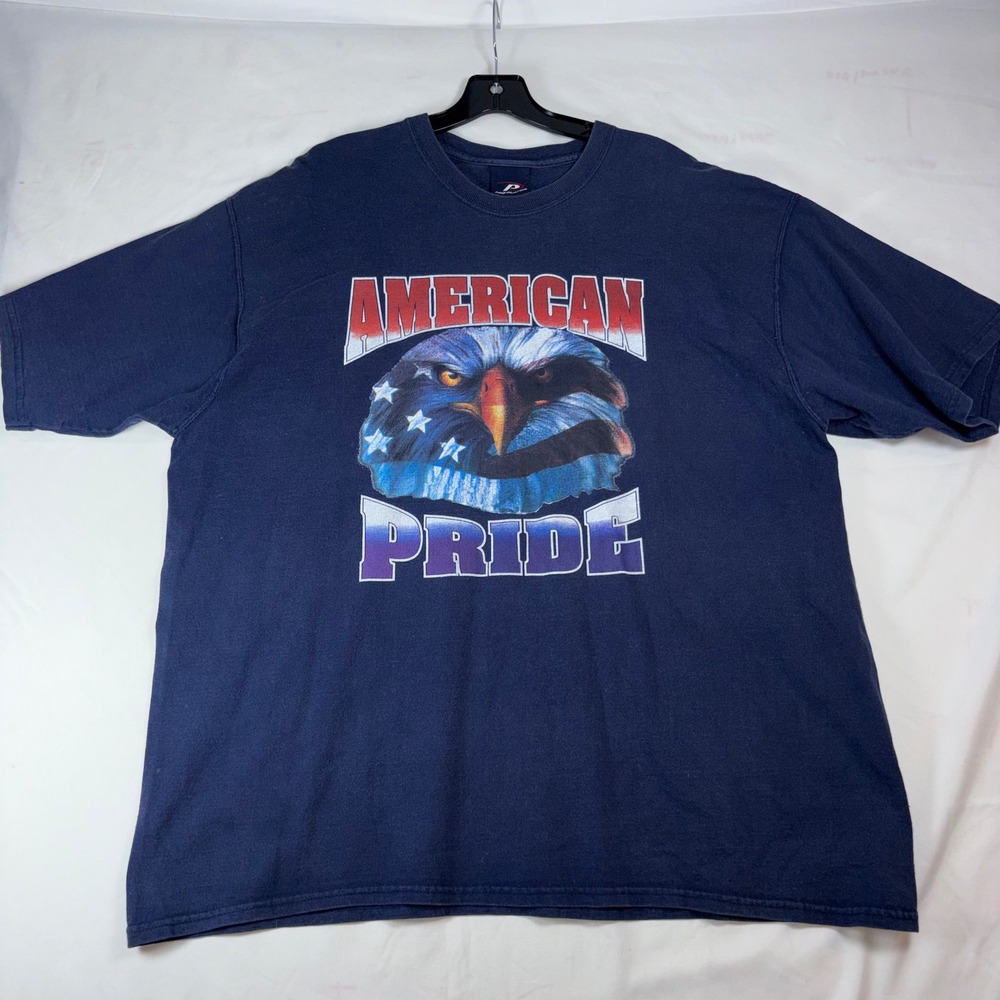 Pro Player American Pride Eagle Flag Graphic Navy Blue T-Shirt Mens XXL